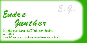 endre gunther business card